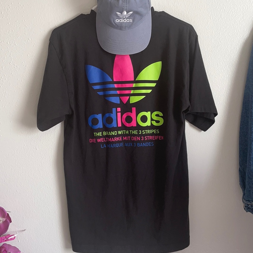 Adidas Neon Logo print shirt